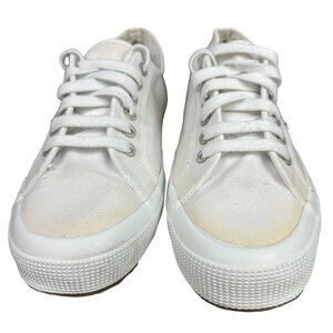 Superga 2750 Cotu Canvas Sneakers Classic Low Top Unisex M10 W11.5 EU 43 White